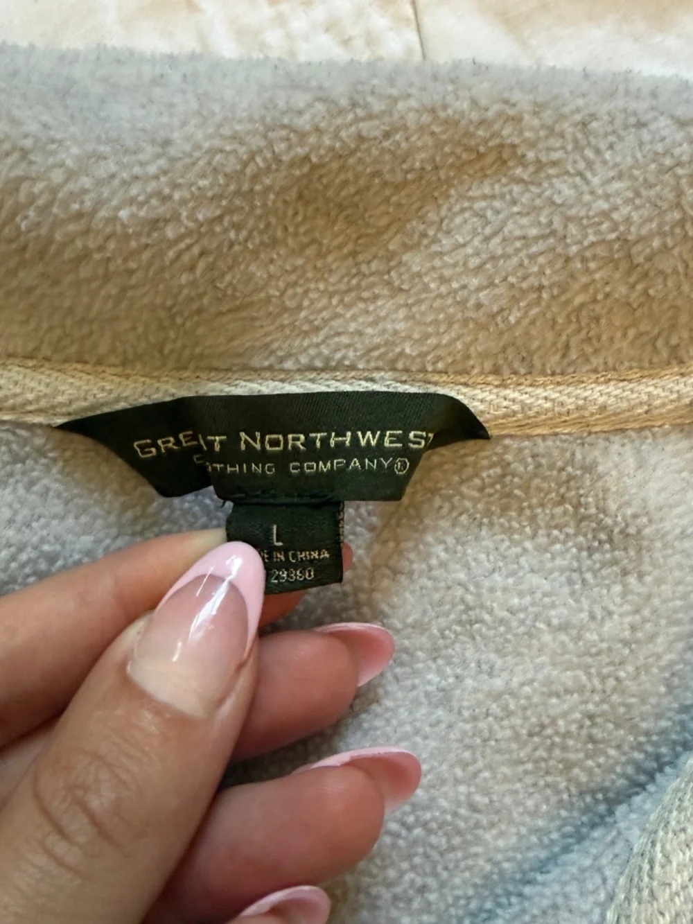 Great Northwest Grey Fleece Quarter-Zip Pullover